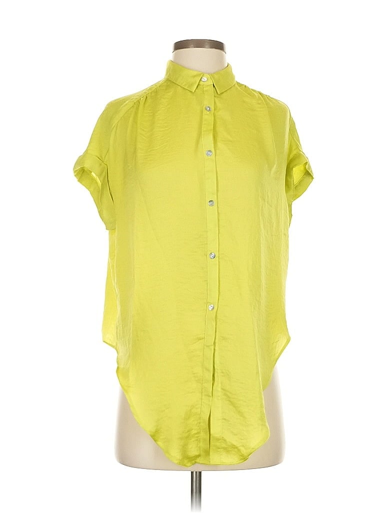 ROSE + OLIVE Pre-owned Sleeveless Button Down Shirt In Yellow
