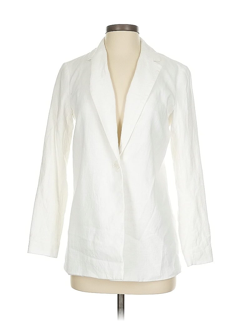 Pre-owned Nine West Blazer Jacket In White