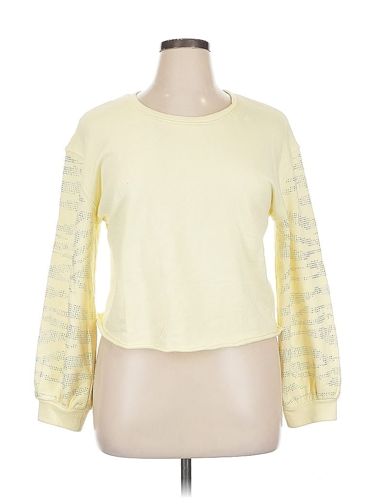 Pre-owned Inc International Concepts Sweatshirt In Yellow