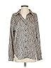 Sanctuary 100% Polyester Chevron-herringbone Silver Long Sleeve Blouse Size XS - photo 1