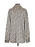 Sanctuary 100% Polyester Chevron-herringbone Silver Long Sleeve Blouse Size XS - photo 2
