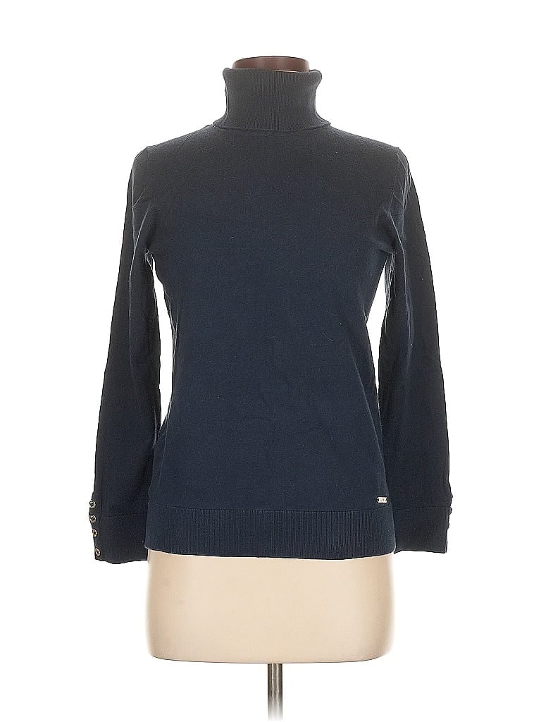 Pre-owned Tommy Hilfiger Turtleneck Sweater In Blue