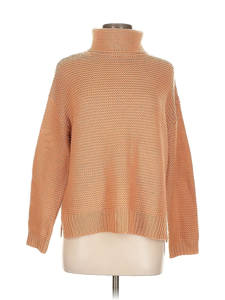 Pre-owned Unbranded Turtleneck Sweater In Brown