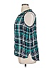 Fun2Fun 100% Rayon Plaid Teal Green Sleeveless Button-Down Shirt Size 1X - photo 5