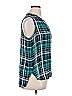 Fun2Fun 100% Rayon Plaid Teal Green Sleeveless Button-Down Shirt Size 1X - photo 4