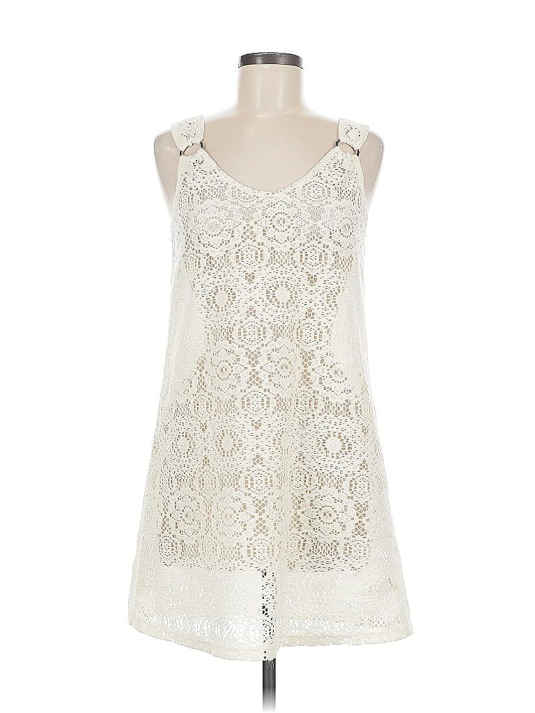 Pre-owned J Valdi Casual Dress In White