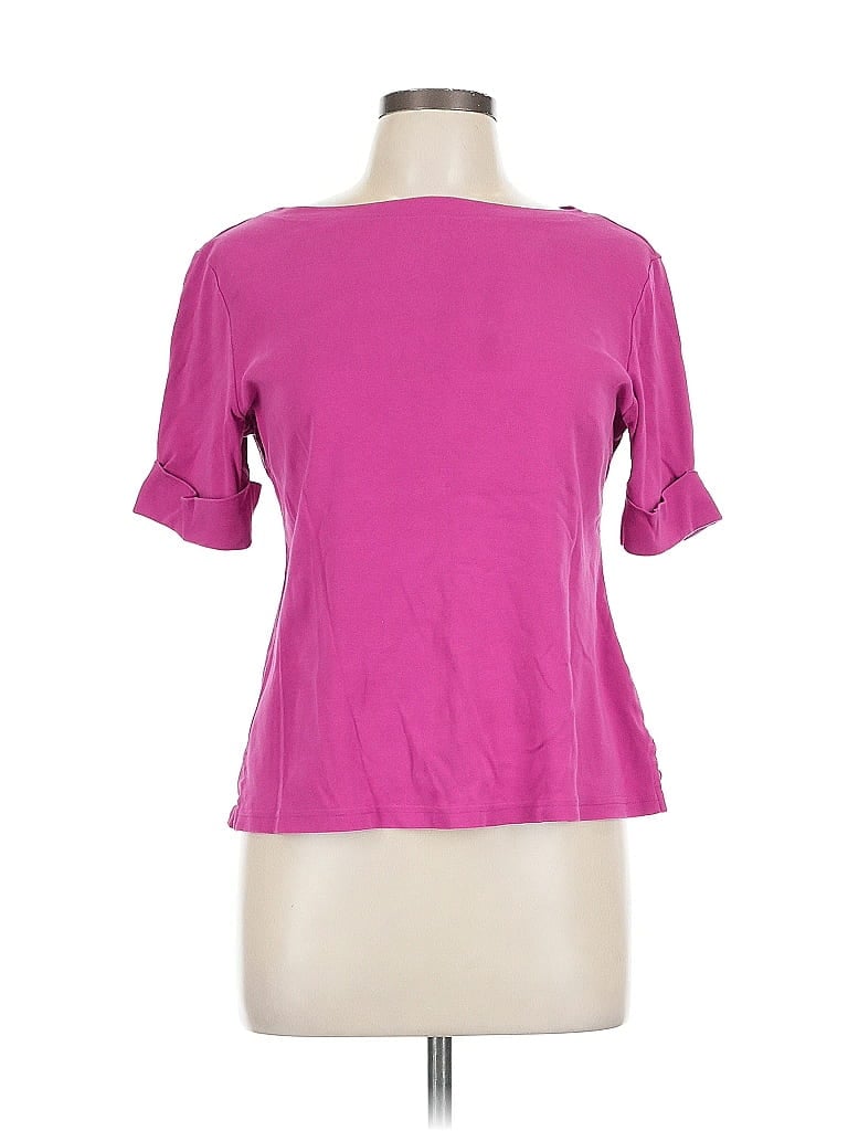 Click to view more detailed imagery on our partner's website Pre-owned Karen Scott Short Sleeve T-shirt In Pink