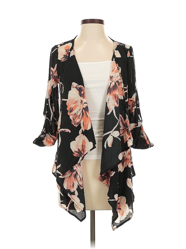 Pre-owned Color Swatch Kimono In Black