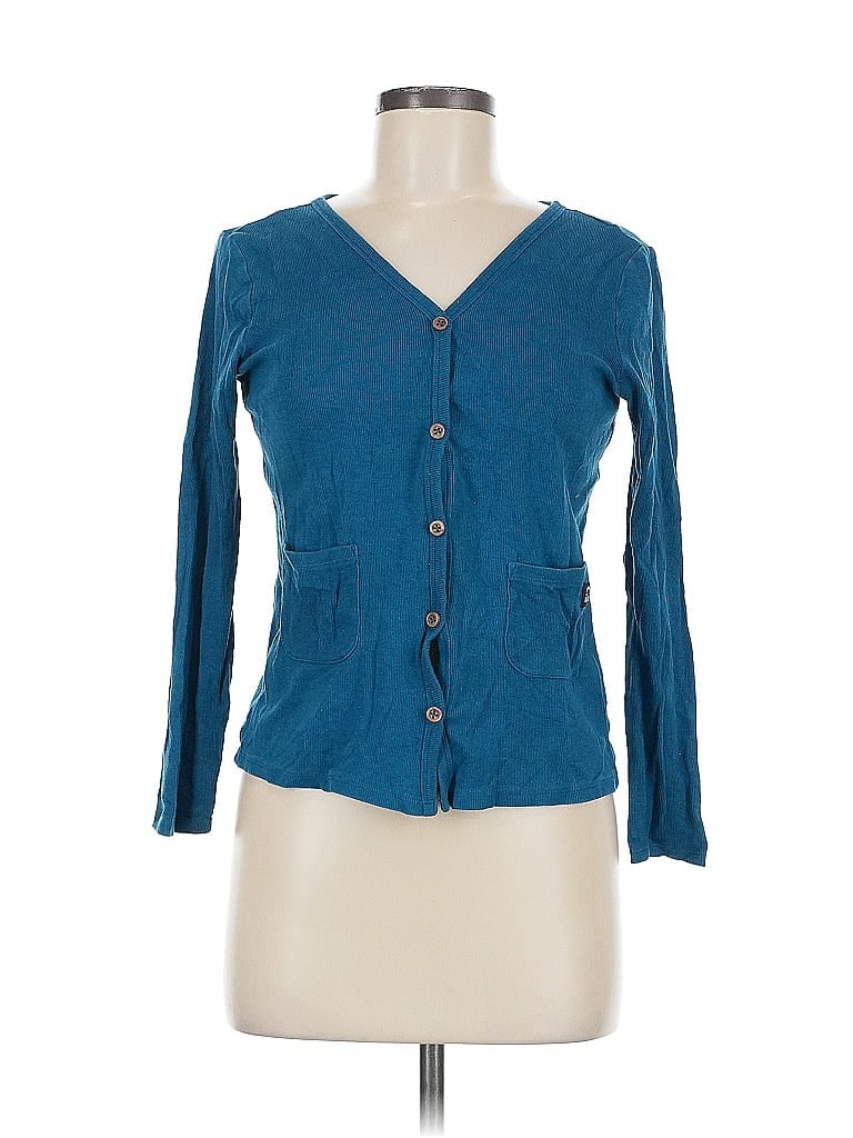 Pre-owned Assorted Brands Long Sleeve Blouse In Blue