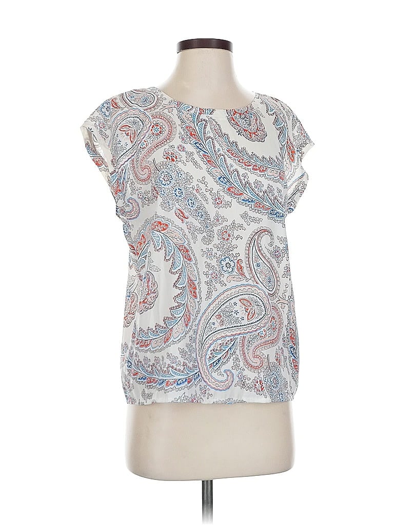 Pre-owned Abercrombie & Fitch Short Sleeve Blouse In White