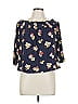Old Navy Blue 3/4 Sleeve Blouse Size L - photo 1