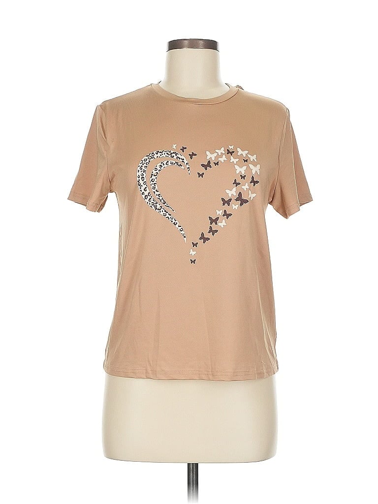 Pre-owned Unbranded Short Sleeve T-shirt In Brown