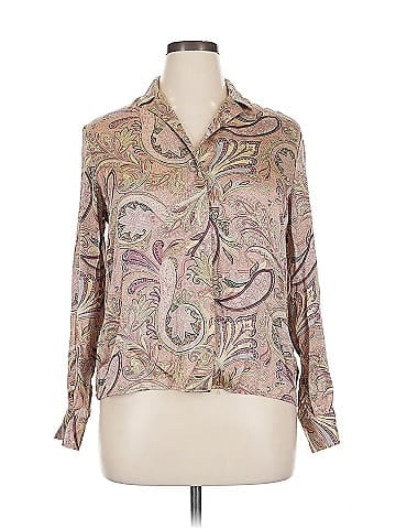 Evan Picone Long Sleeve Silk Top (view 1)