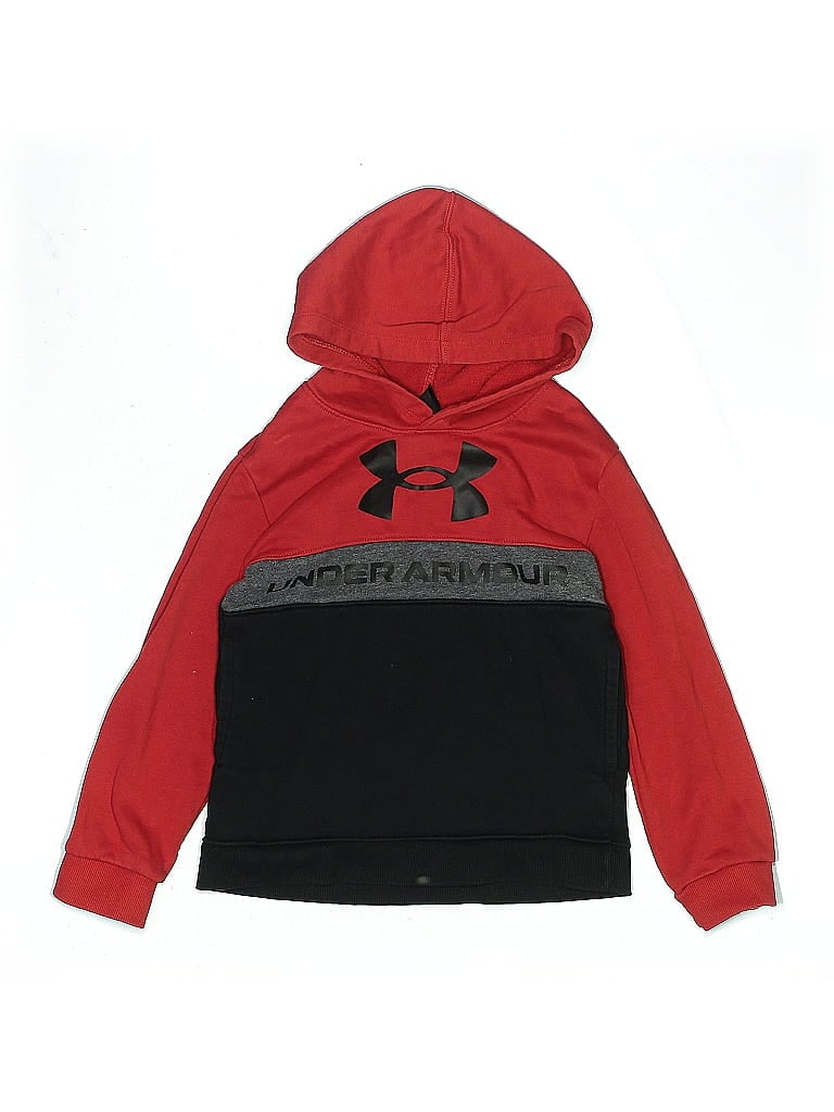 Pre-owned Under Armour Kids' Pullover Hoodie In Red