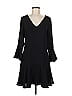 Julie Brown Solid Black Ivory Cocktail Dress Size 8 - photo 1
