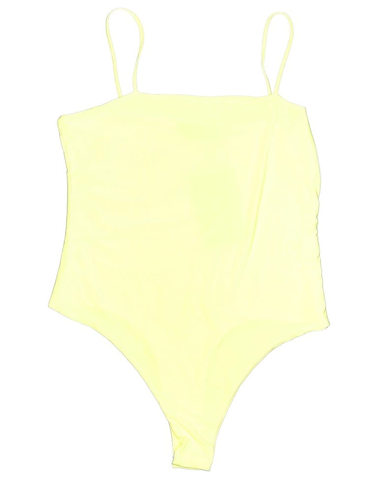 Pre-owned Prettylittlething Bodysuit In Yellow