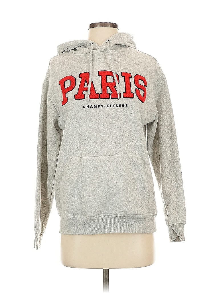 H&M Pre-owned Pullover Hoodie In Gray