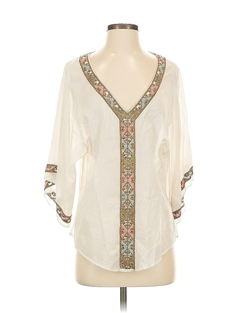 Pre-owned Love Sam 3/4 Sleeve Blouse In White
