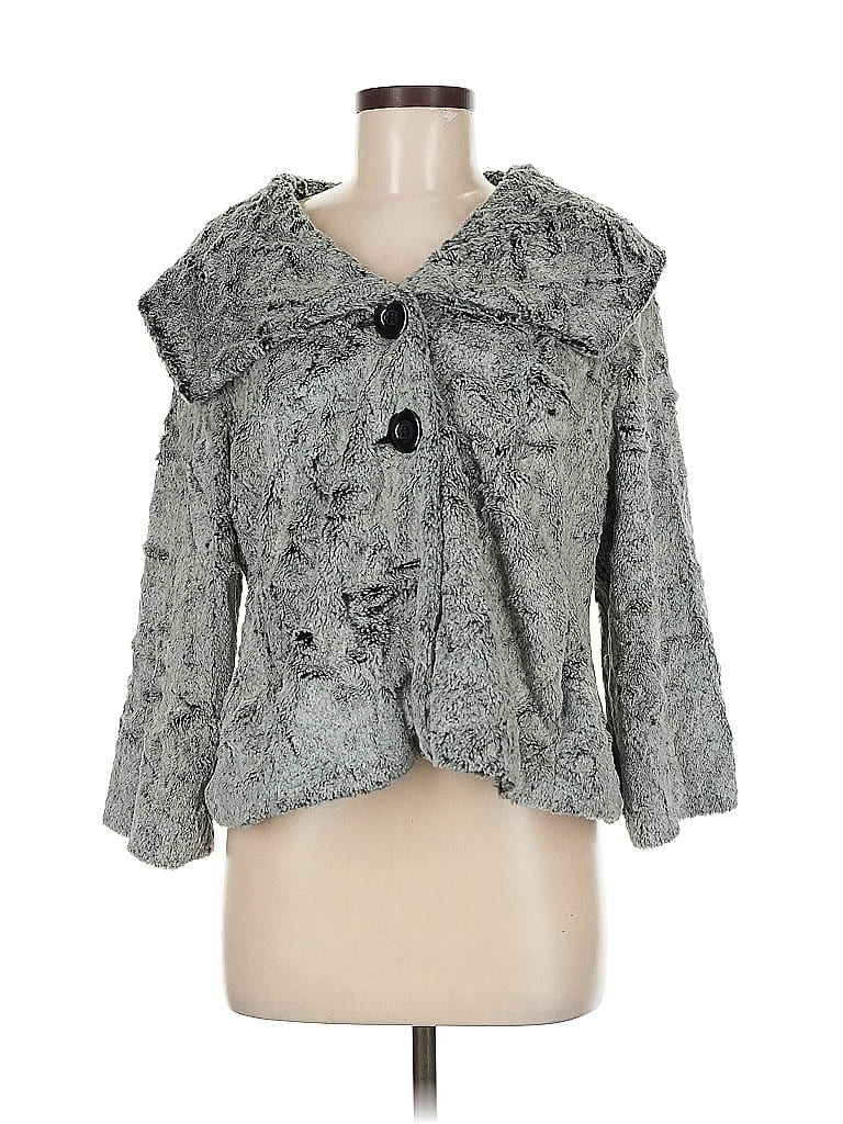 Pre-owned Cabi Cardigan Sweater In Gray