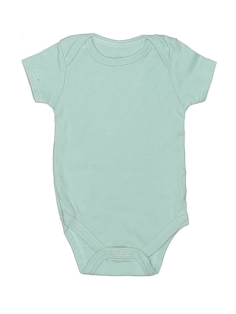 Pre-owned Kyle & Deena Babies' Short Sleeve Onesie In Blue