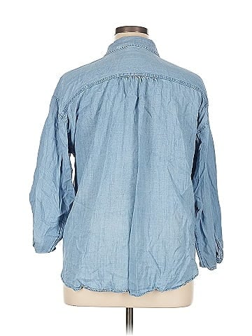Ann Taylor LOFT Outlet 3/4 Sleeve Button-Down Shirt (view 2)