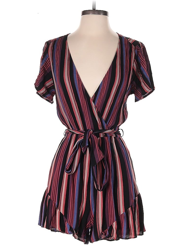 Pre-owned Lush Romper In Burgundy