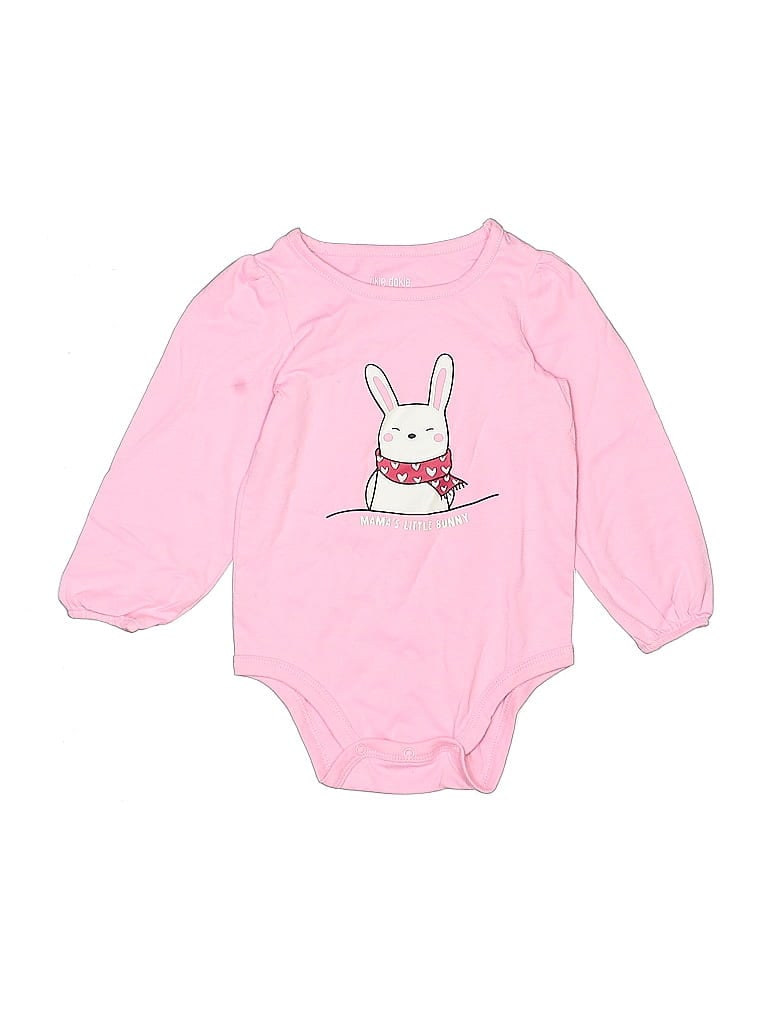 Pre-owned Okie Dokie Kids' Long Sleeve Onesie In Pink