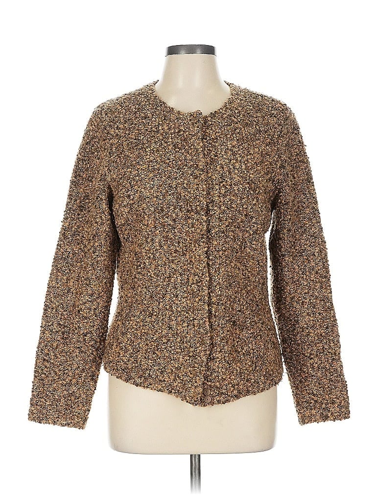 Pre-owned Talbots Cardigan Sweater In Brown