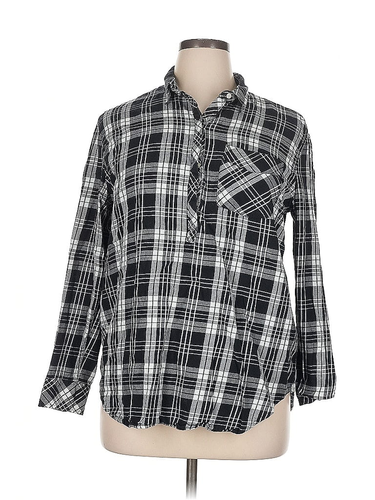 Pre-owned Gap Long Sleeve Button Down Shirt In Black