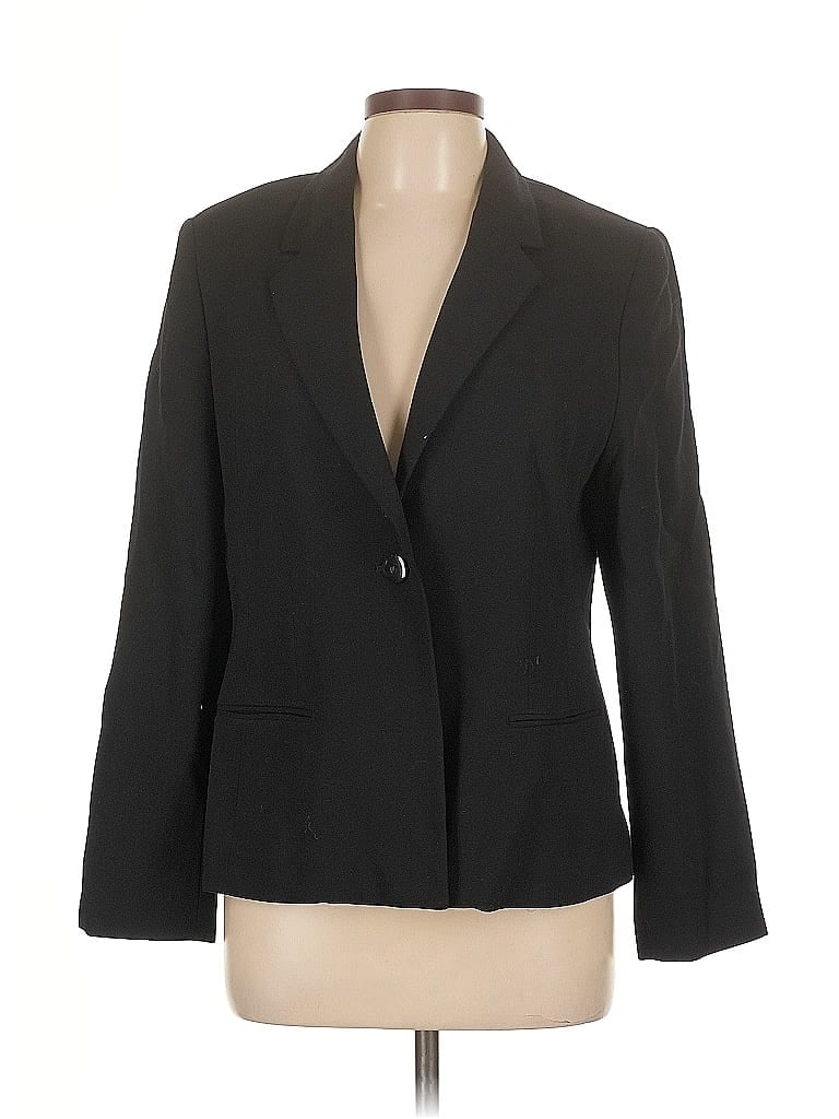 Pre-owned Valerie Stevens Wool Blazer Jacket In Black