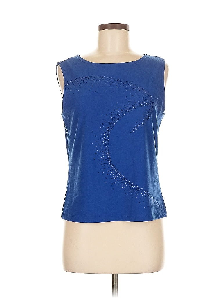Click to view more detailed imagery on our partner's website Pre-owned Style & Co Sleeveless Top Blue Boatneck Tops