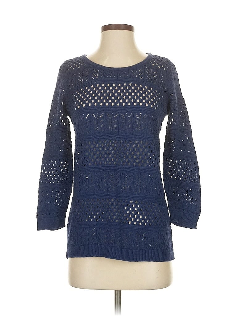 Pre-owned Ann Taylor Loft Outlet Pullover Sweater In Blue