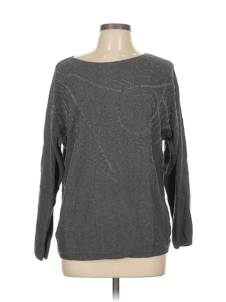 Pre-owned Chico's Pullover Sweater In Gray