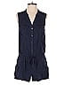 Joie 100% Linen Solid Blue Romper Size XS - photo 1