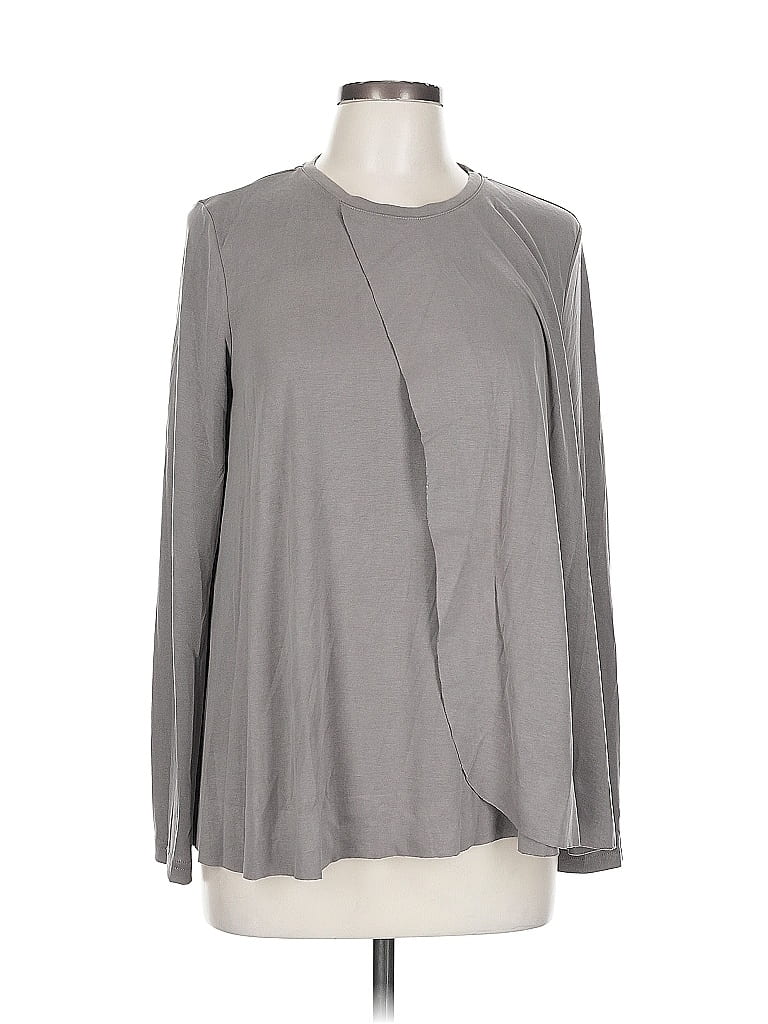 Pre-owned Sugar Lips Long Sleeve Blouse In Gray
