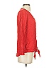 Silence and Noise 100% Rayon Red Long Sleeve Blouse Size S - photo 4