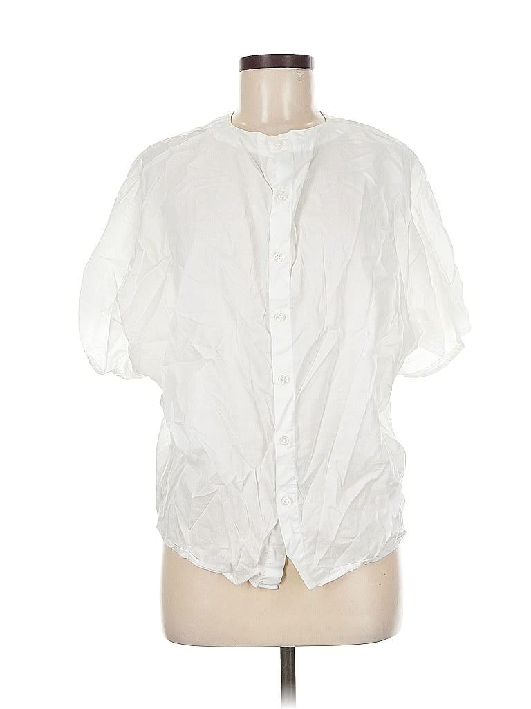 UNBRANDED Pre-owned Short Sleeve Blouse In White