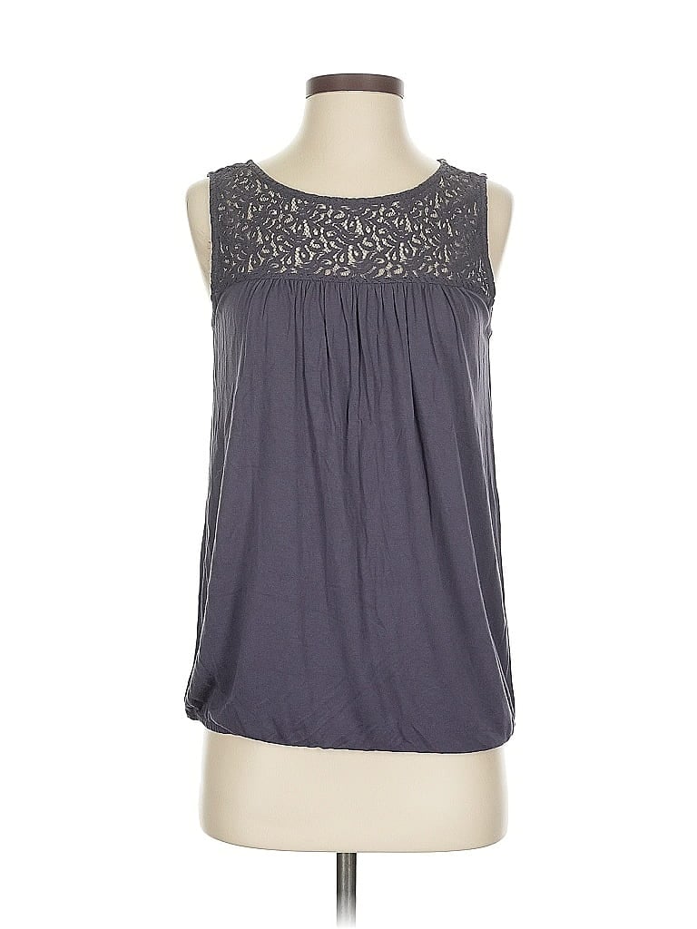 ANN TAYLOR LOFT OUTLET Pre-owned Sleeveless Top Gray Halter Neckline Tops