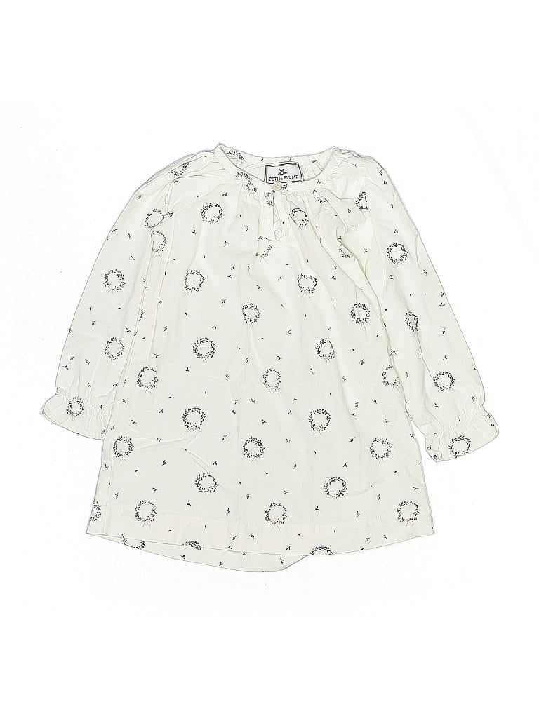Click to view more detailed imagery on our partner's website Pre-owned Petite Plume Kids' 3/4 Sleeve Blouse In White