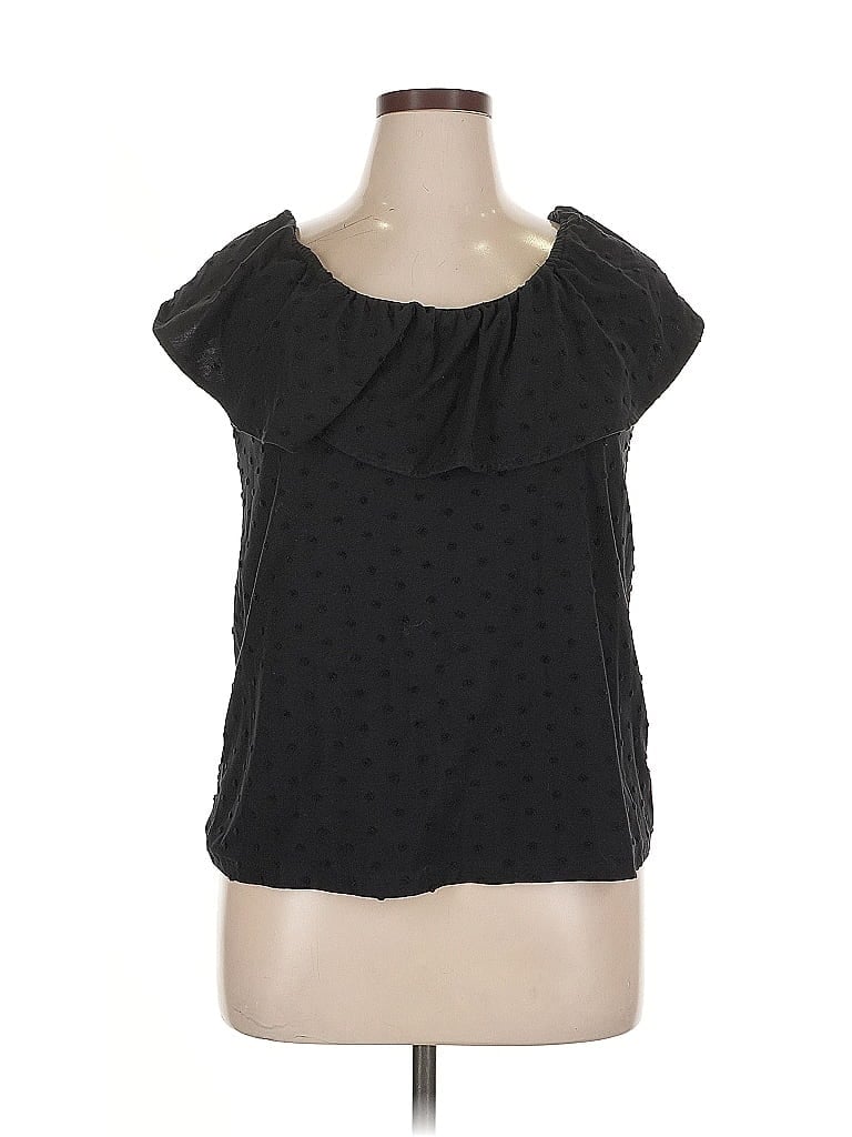 Pre-owned Style & Co Sleeveless Blouse In Black