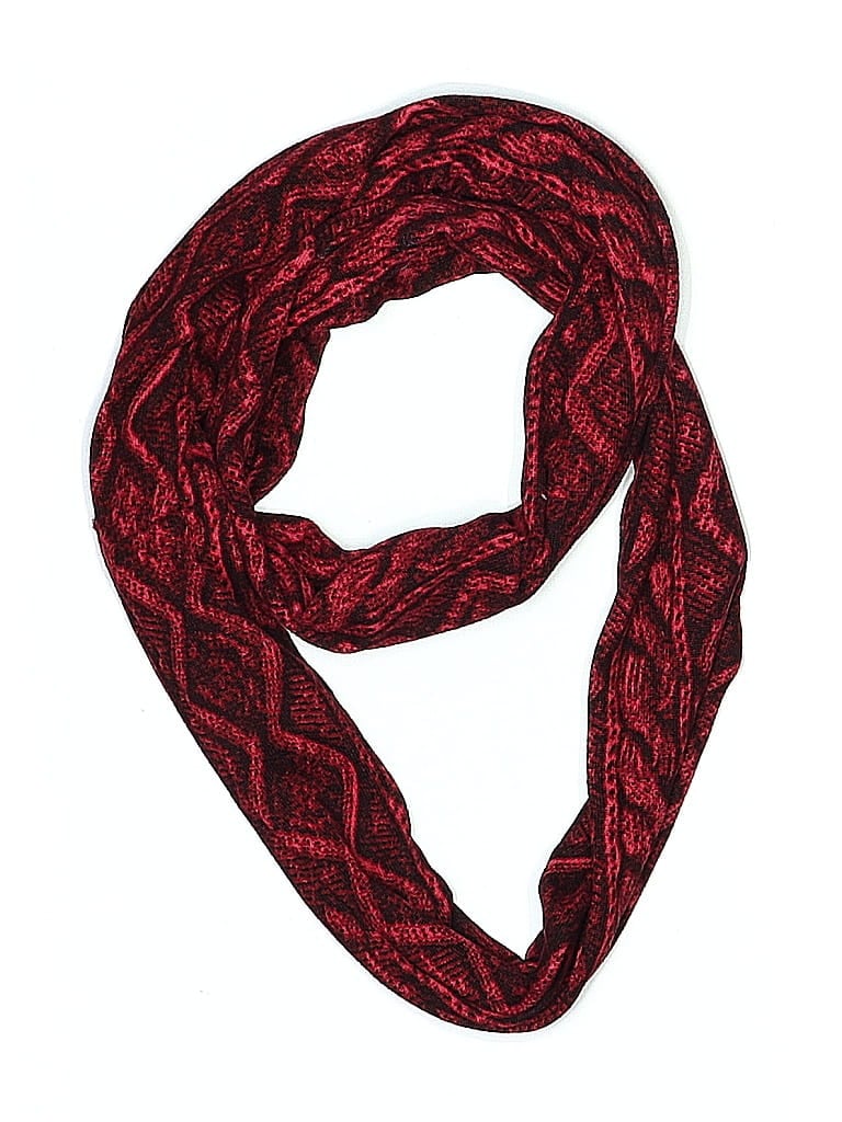 Pre-owned Assorted Brands Scarf In Burgundy