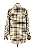 Princess Polly Plaid Tan Ivory Long Sleeve Blouse Size 6 - photo 2