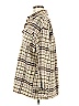 Princess Polly Plaid Tan Ivory Long Sleeve Blouse Size 6 - photo 5