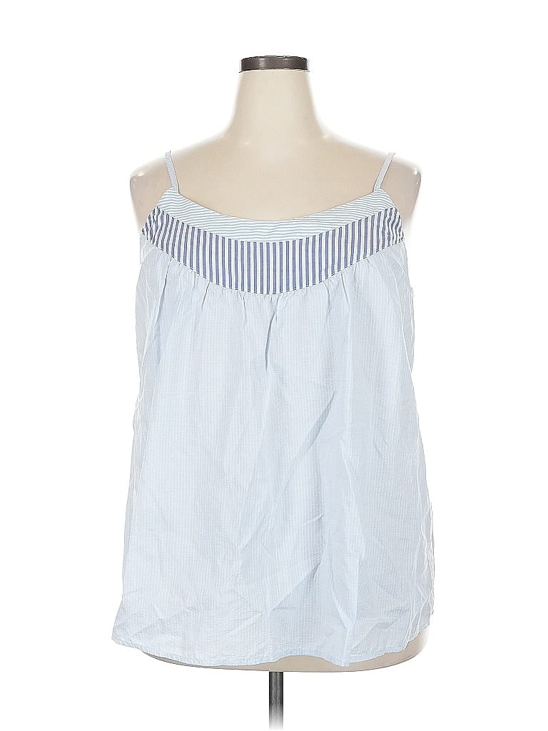 Pre-owned Lane Bryant Sleeveless Blouse In Blue