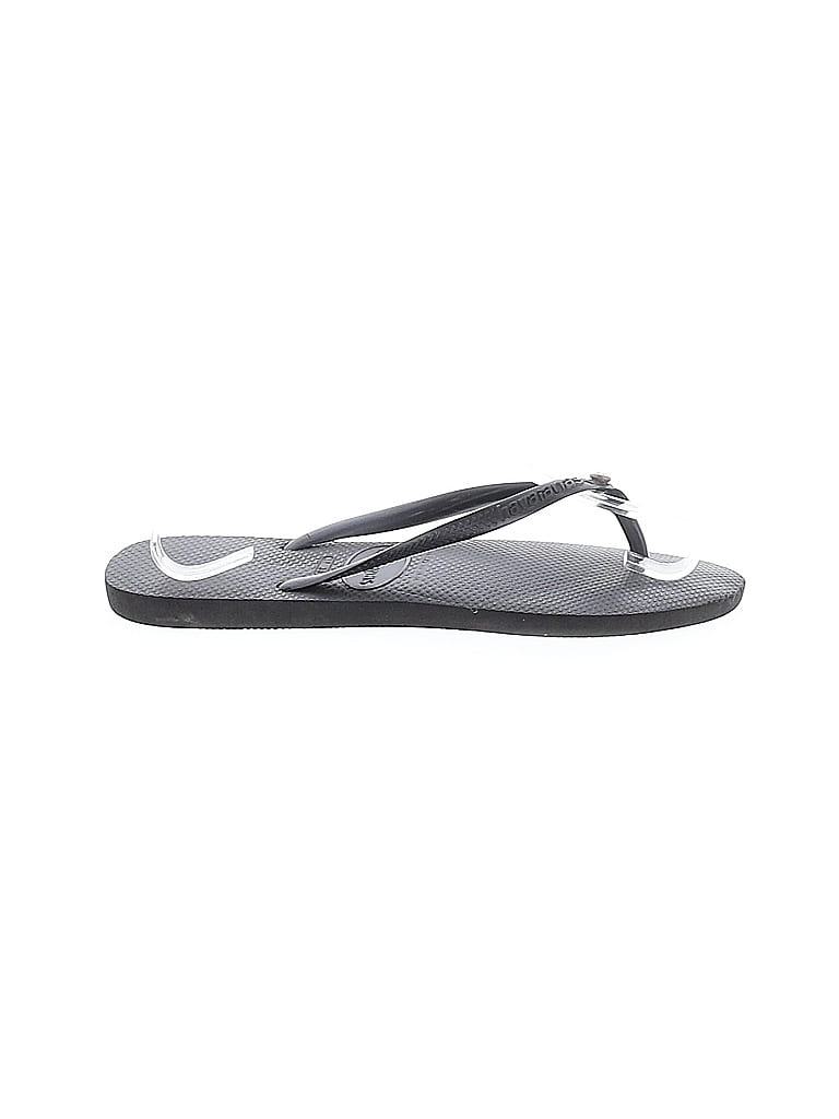 Pre-owned Havaianas Flip Flops In Black