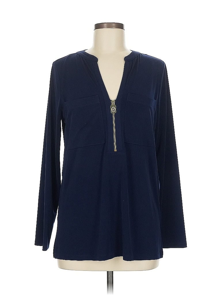 MICHAEL MICHAEL KORS Pre-owned Long Sleeve Henley Shirt In Blue