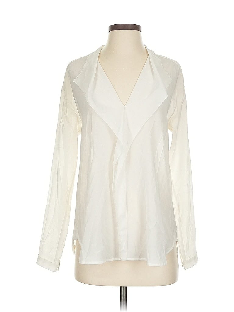 ANN TAYLOR Pre-owned Long Sleeve Blouse In White