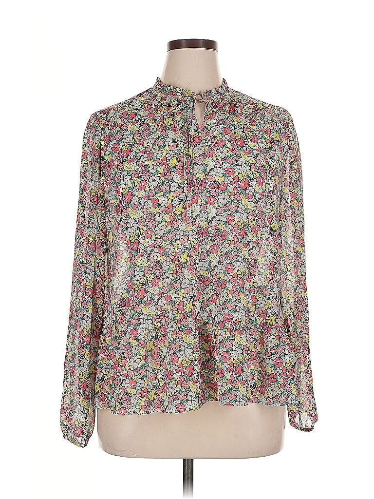 GAP Pre-owned Long Sleeve Blouse In White