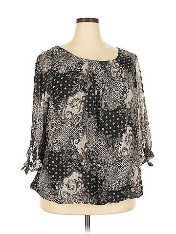 Roz & Ali 3/4 Sleeve Blouse (view 1)