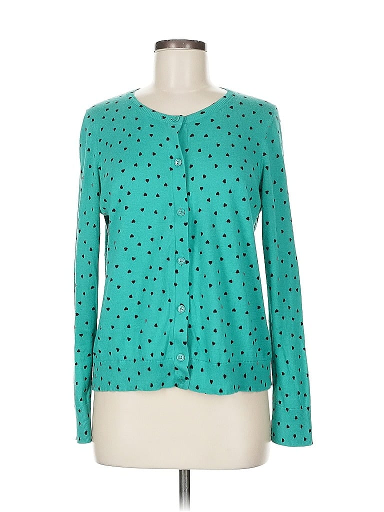 Pre-owned Ann Taylor Loft Cardigan Sweater In Green